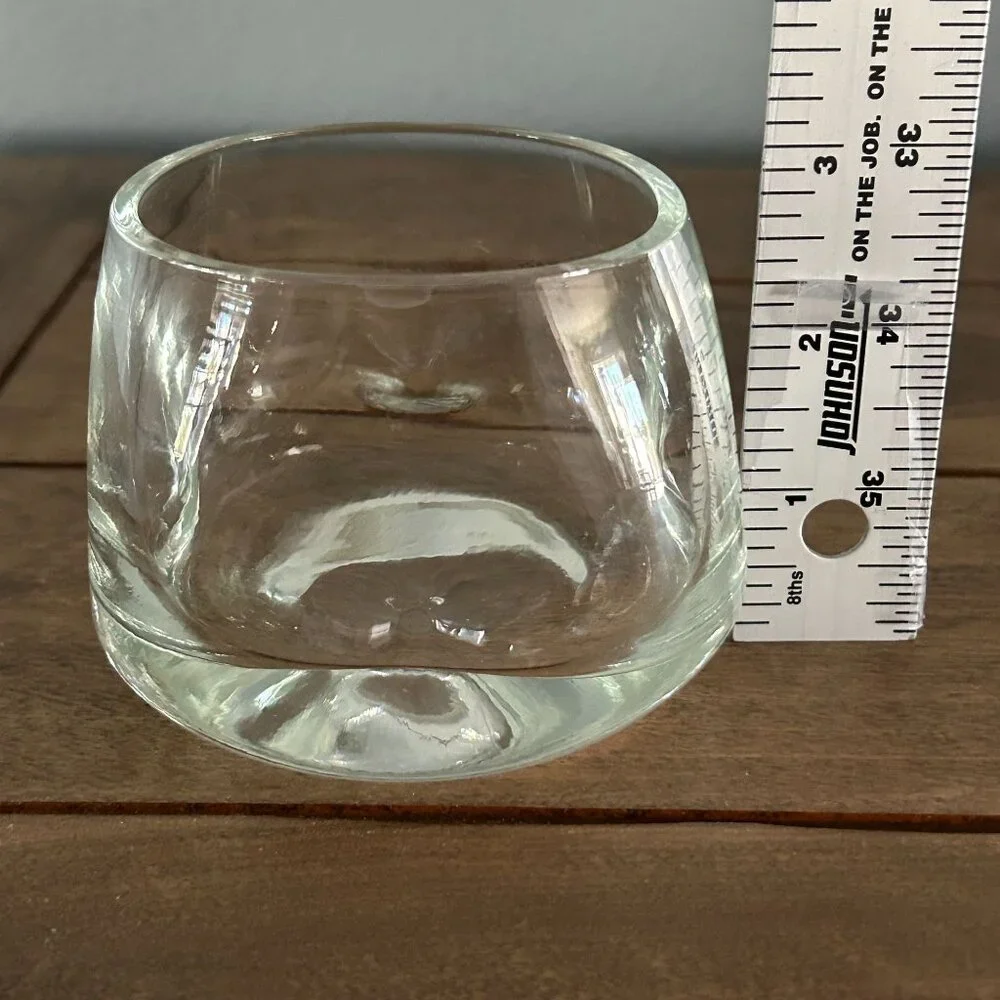 Unbranded Rocks Glass Dimples Thick Whiskey Bourbon Sipping‎ Cocktails